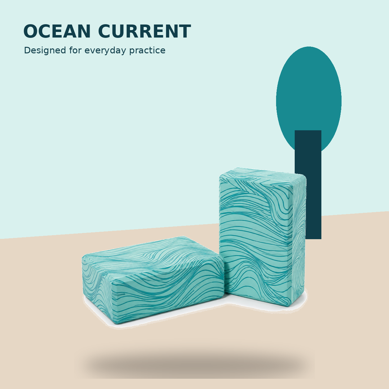 Ocean Current Wave Yoga Block Set