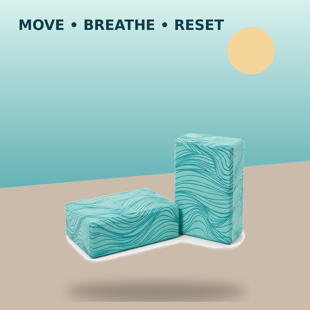 Ocean Current Wave Yoga Block Set