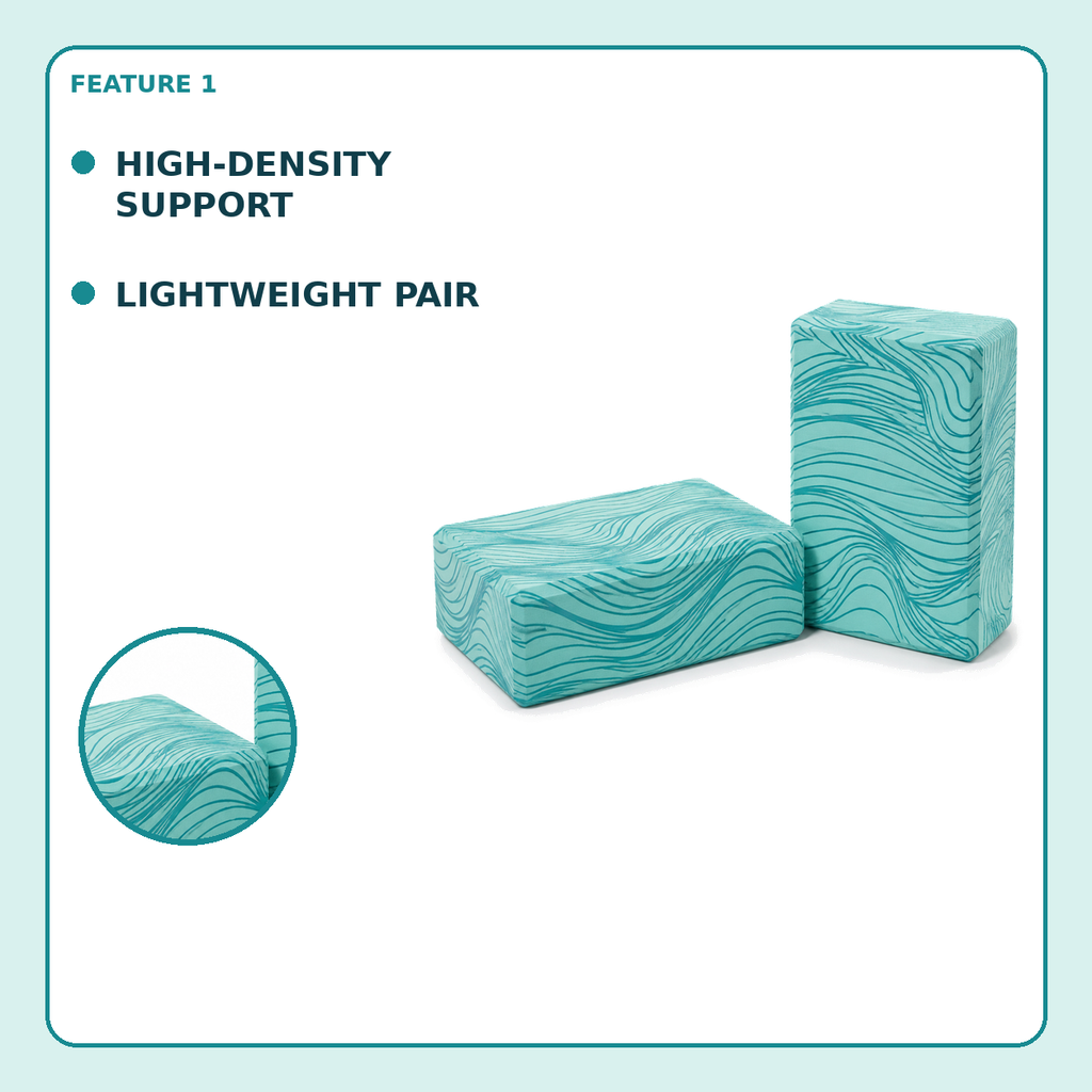Ocean Current Wave Yoga Block Set