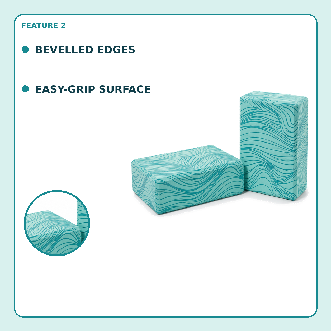 Ocean Current Wave Yoga Block Set