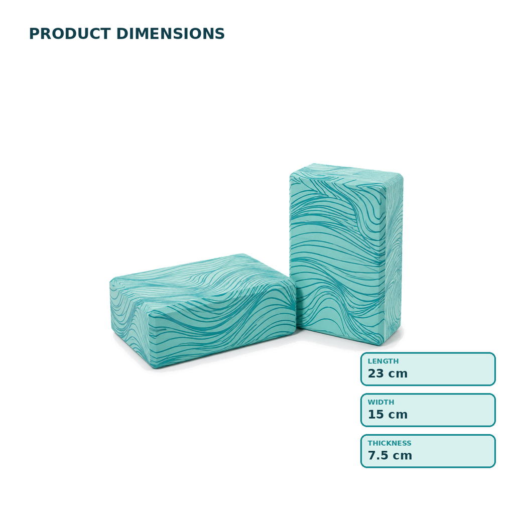 Ocean Current Wave Yoga Block Set