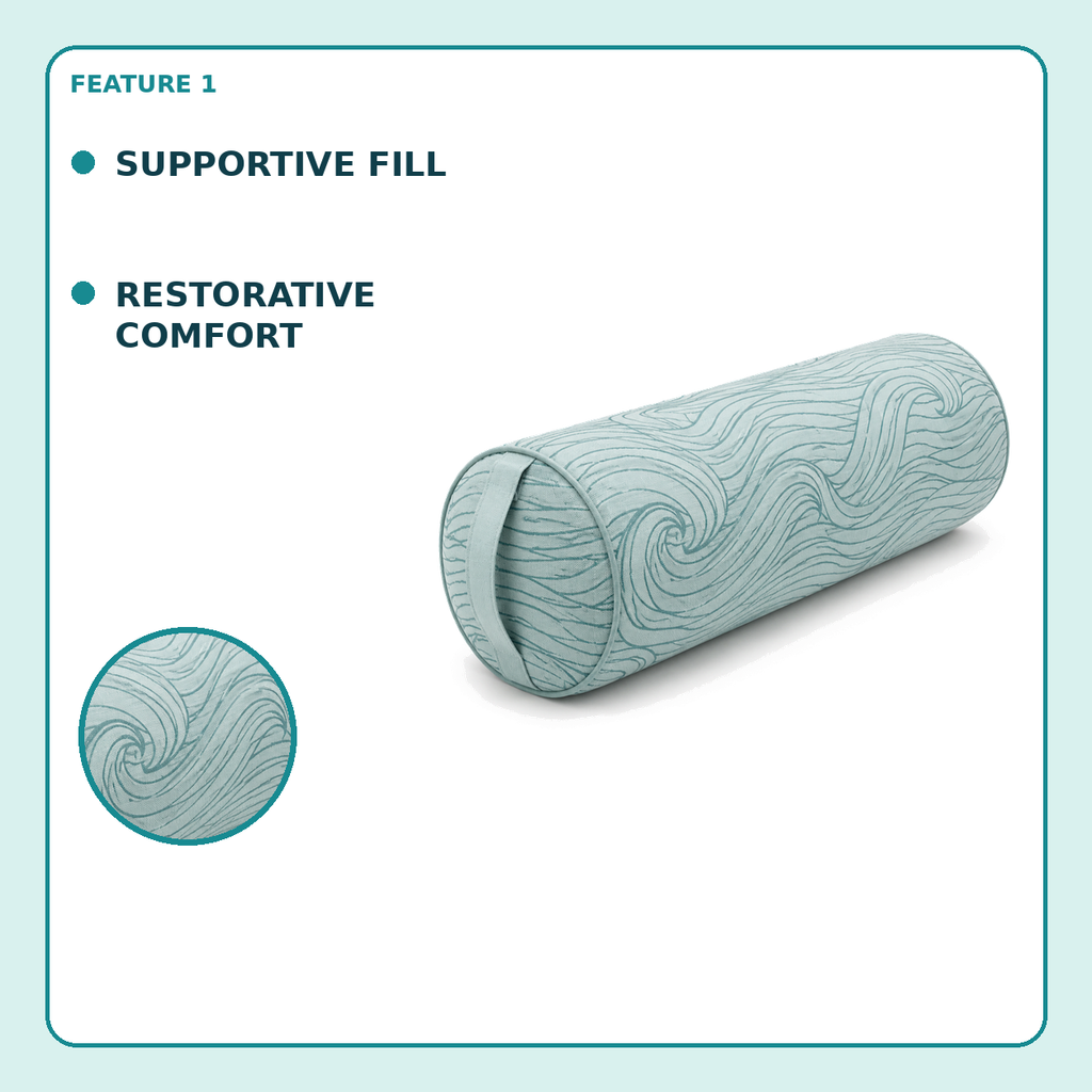 Ocean Current Wave Yoga Bolster