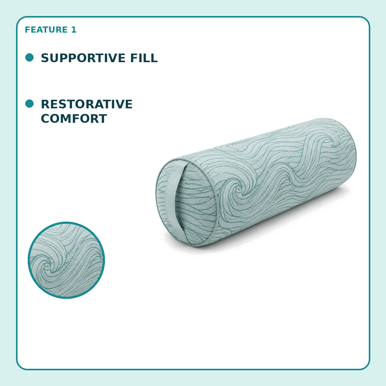 Ocean Current Wave Yoga Bolster