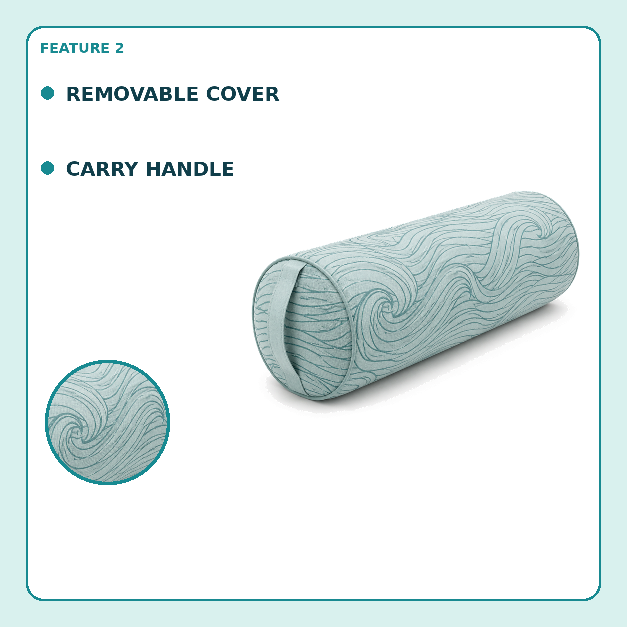 Ocean Current Wave Yoga Bolster