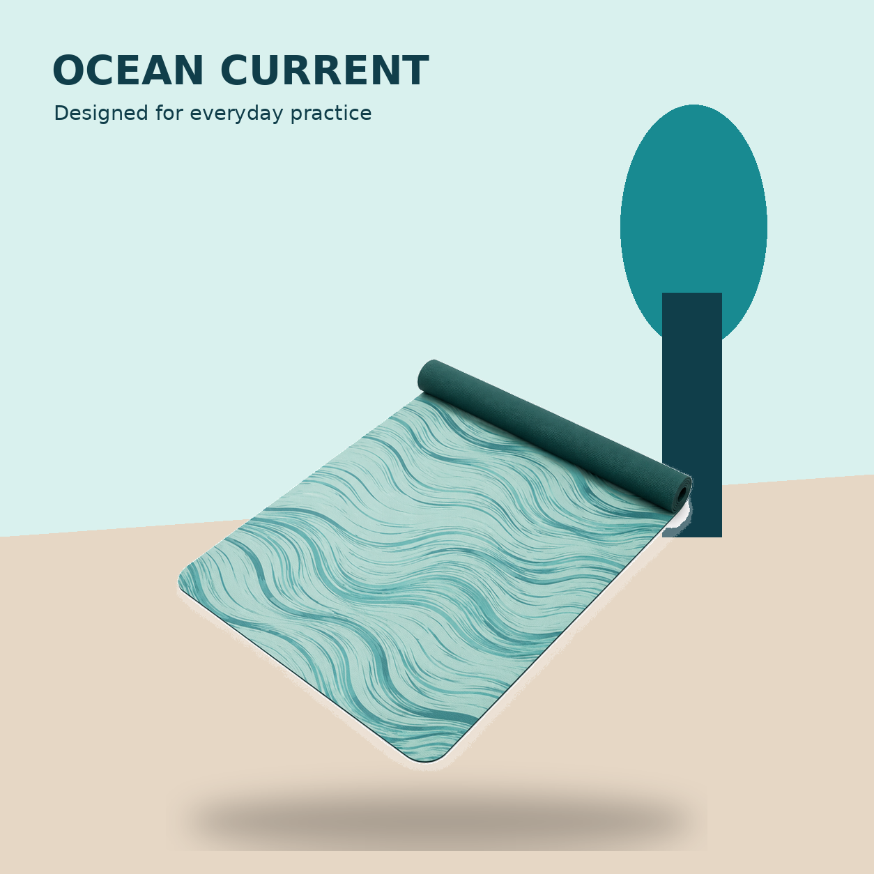 Ocean Current Wave Yoga Mat