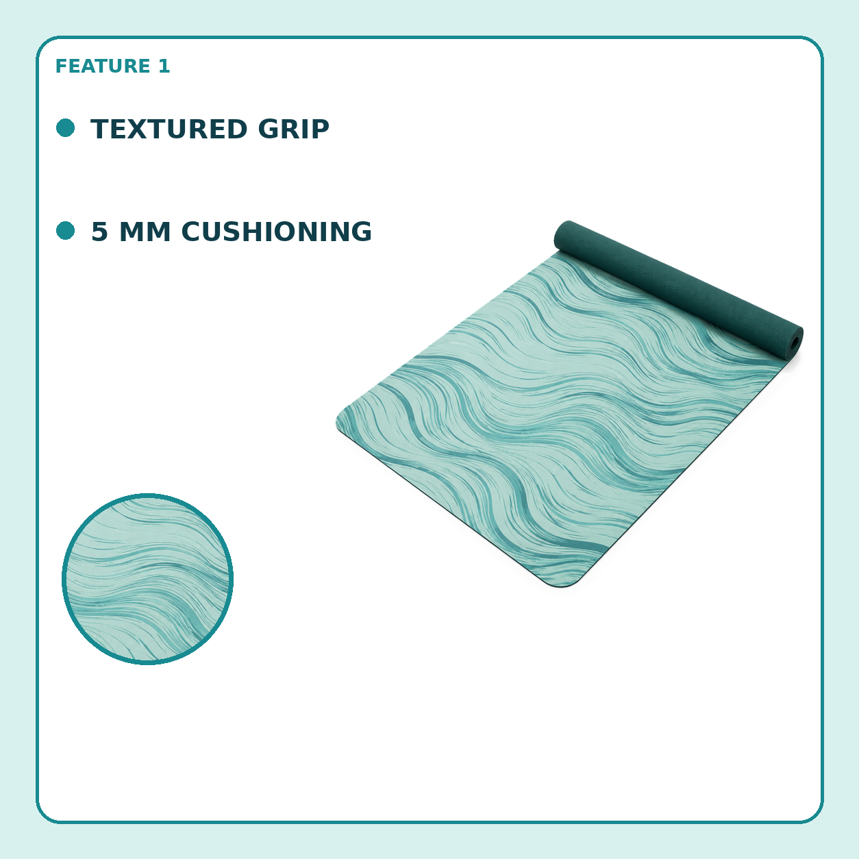 Ocean Current Wave Yoga Mat