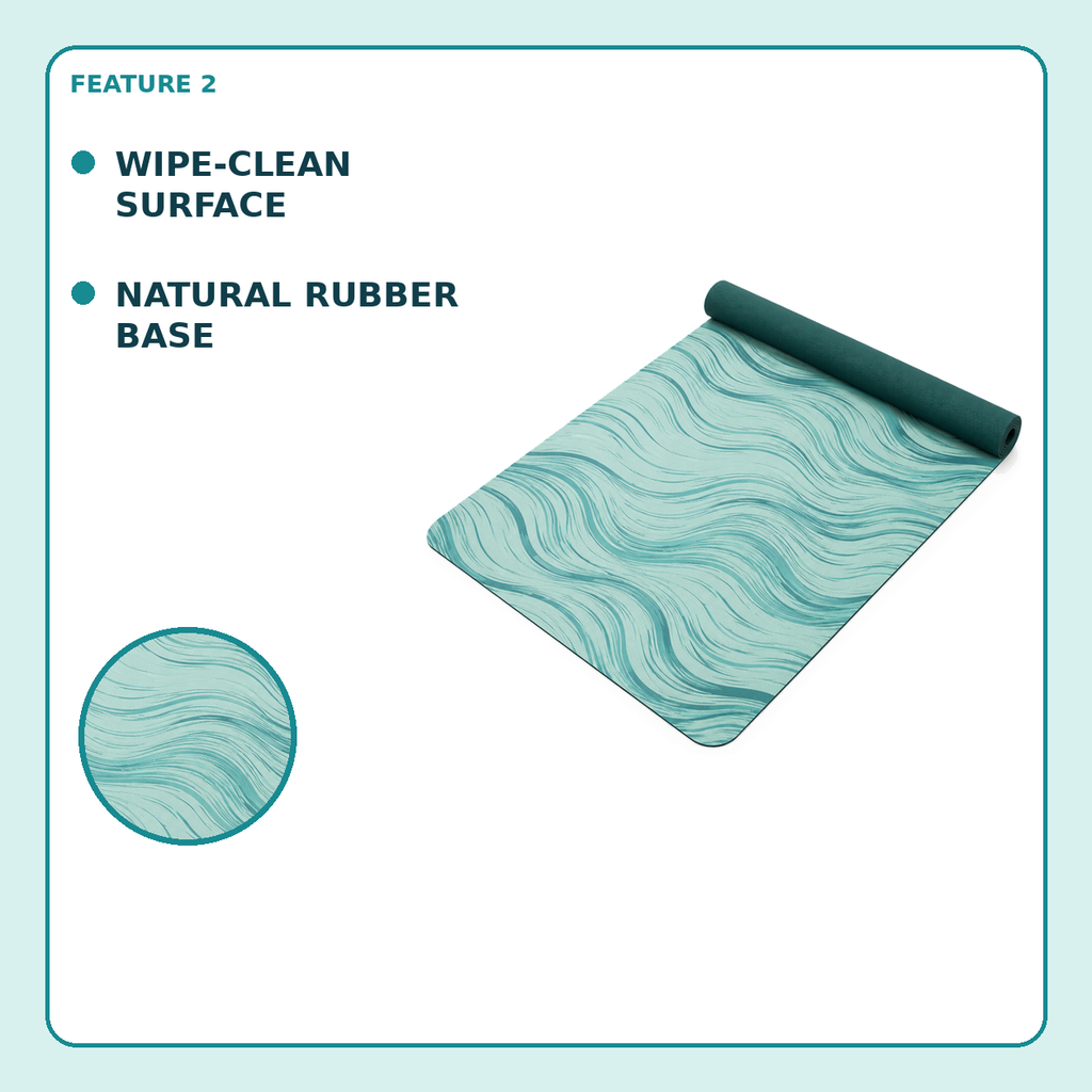 Ocean Current Wave Yoga Mat
