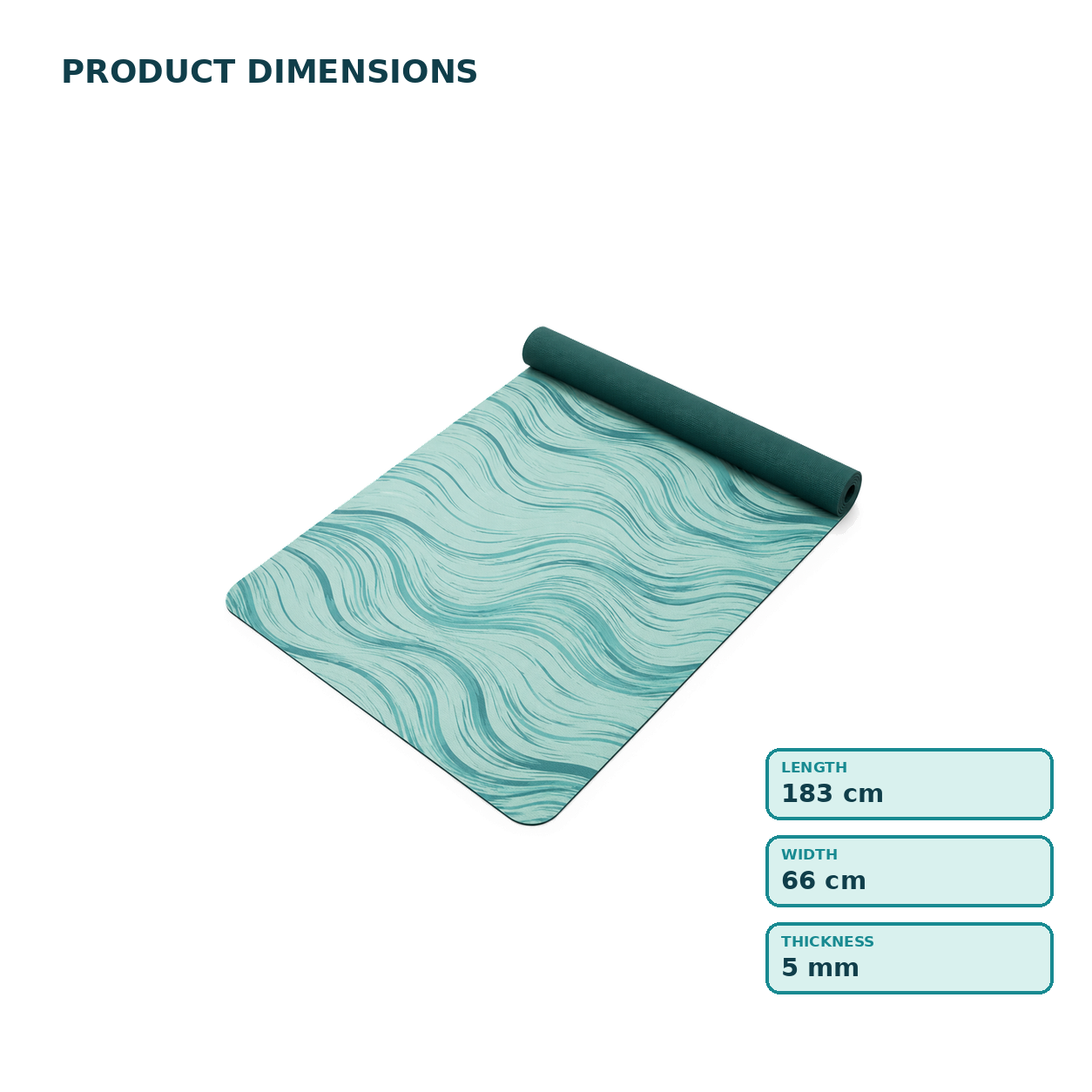 Ocean Current Wave Yoga Mat